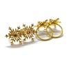 Climple Napkin Rings Set of 8 - Gold Deer Snowflake