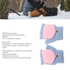 1 Pair Winter Knitted Fingerless Gloves Double Sided Heating USB
