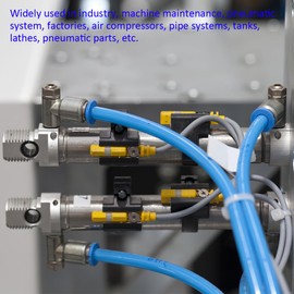 M METERXITY 2 Pack Elbow Push to Connect Tube Fittings - Pneumatic Connectors Quick Release, Apply to Pneumatic Pipe Connection (1/4" Tube OD x 3/8PT Female)