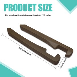 2PCS Car Seat Gap Filler, Leather Car Seat Side Gap Filler to Fill The Gap Between Seat and Console, Universal Car Interior Accessories Car Gap Filler Fit for Cars SUVs Trucks (Brown)