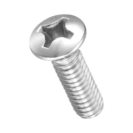 METALLIXITY Phillips Cross Recessed Countersunk Head Screws Bolts (#12-24x3/4") 25Pcs, 304 Stainless Steel Flat Head Woodworking Machine Screws - for Furniture Assembly DIY Projects, Silver