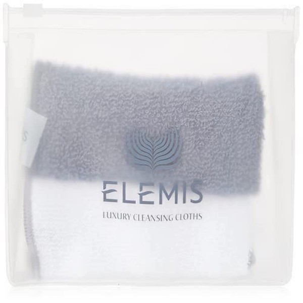 ELEMIS Luxury Cleansing Cloth Duo, Soft Pure Cotton Facial Cloths, Ideal For Removing Cleansers, Exfoliators and Masks, Gently Cleanses and Opens Pores, 2 Count ( Pack of 1)