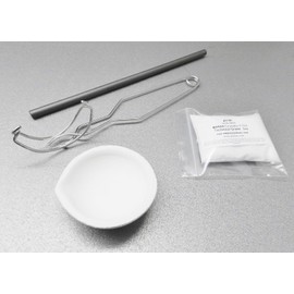 Torch Melting Gold Silver Kit Crucible Borax Handle Rod Melt Scrap Metals 150 Gram