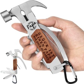 Multitool Gifts for Dad Christmas - 12 in 1 Multi Tool Hammer, Christmas Gifts Birthday Gift Ideas for Men Father from Daughter Son, Best Dad in the World Multifunctional Tool