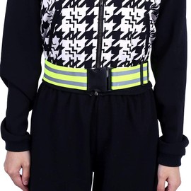 Luqeeg Reflective Vest Sash - Adjustable Running Safety Gear - High Visibility Safety Vest - High Vis Straps - High Vis Belt - Bike Reflective Belt for Cycling Running Walking