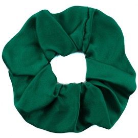 Mytoptrendz® Mulberry Pure Silk Scrunchies Hair Ties Soft Smooth Traceless Ponytail Holder (Green emerald)