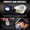 10x Jewelers Loupe Magnifier with UV & LED Lights, 22mm