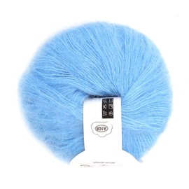 Wool Yarn, Popular Soft Mohair Pashm Knit, Used to Weave Scarves, Shawls, Sweaters, Hats, Shoes, Cushions (08 Light Blue)
