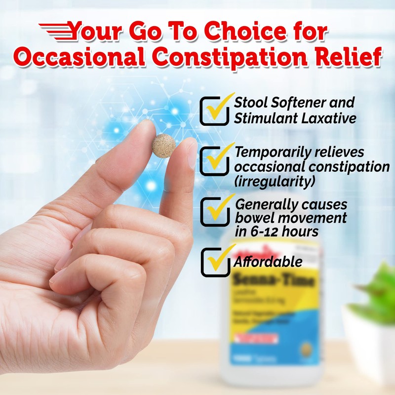 Timely Senna Time Laxative - 1000 Count Tablets - Natural