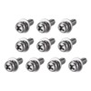 sourcing map M4 x 10mm Stainless Steel Phillips Pan Head