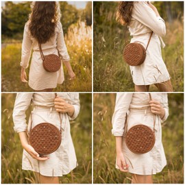 Gusti Gabriella Leather Shoulder Bag Handbag Shoulder Bag Small Bag City Bag Leather Vintage Brown Leather