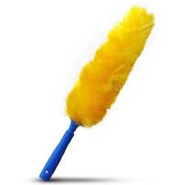 US Duster Company Static Duster – 23-inch Electrostatic Duster – Long and Flexible Static Feather Duster – Soft Nylon Fibers – Long Duster for Home Cleaning – Attracts Dust Like a Magnet