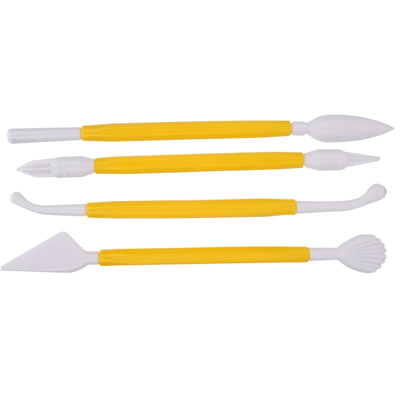 46PCs Pottery Tools Printing Mold Set Durable Plastic DIY Molds