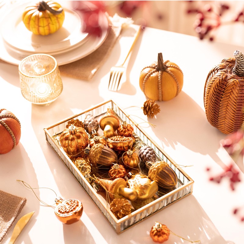 Valery Madelyn 12pcs Autumn Decorations, Halloween Tree baubles for Home