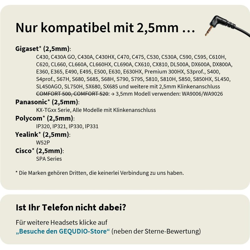 Telephone headset 3.5 and bundles.