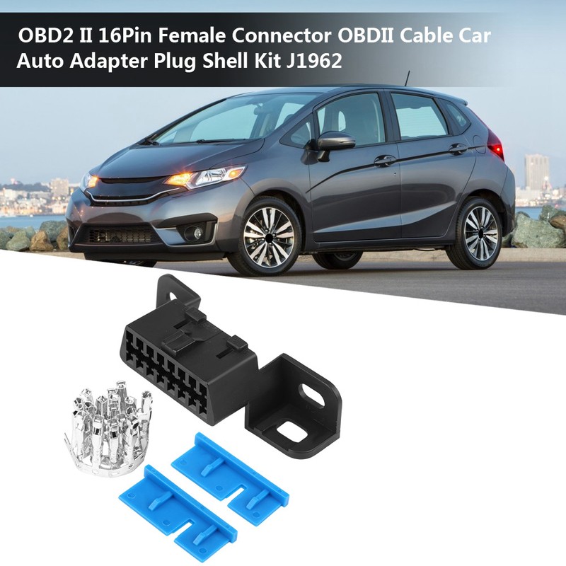 OBD2 II 16Pin Female Connector OBDII Cable Car Auto Adapter