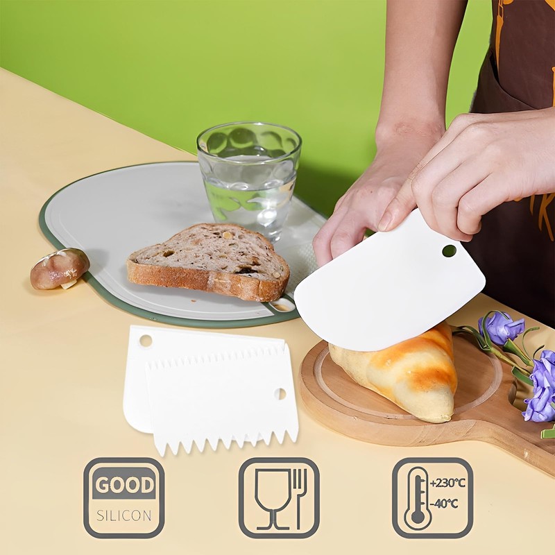 DBAILY Dough Card, Kitchen Scraper, Set of 6, Dough Scraper,