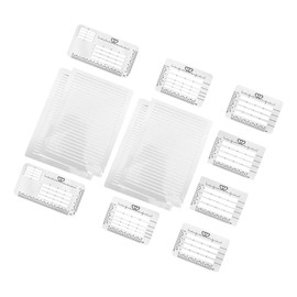 Gadpiparty 12Pcs Plastic Template Rulers for Calligraphy Painting Versatile Stencils for Journaling Envelope Addressing and Creative Projects DIY Template Tools for Organized Writing