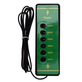 Electric Fence Voltage Tester 6 Indicator Light Maximum 6000V Animal Fence Fault Finder for Farms Livestock Enclosures