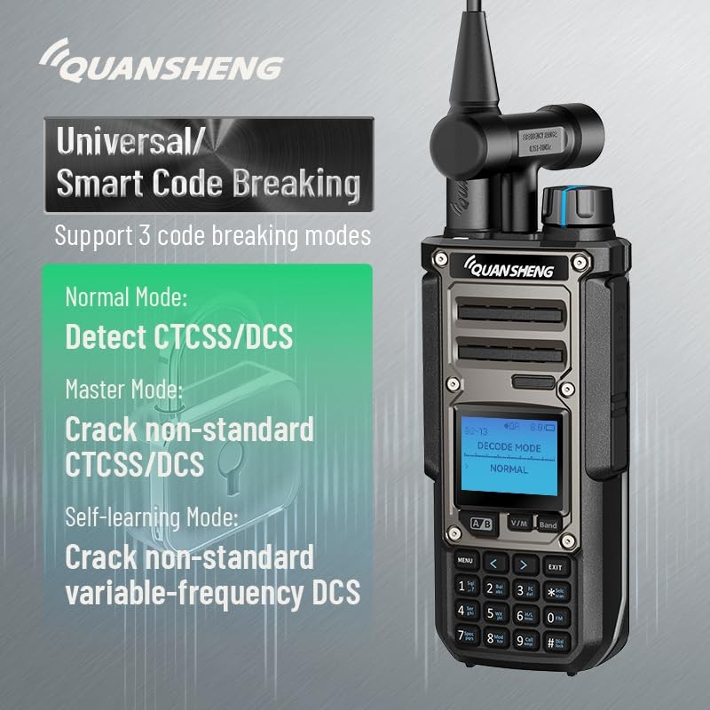 QuanSheng TK11(8) Multi-Band Walkie Talkie - 10W, NOAA Weather Alerts,