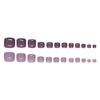 24 Pcs Square Press on Toenails Double Tone Color Fake