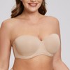 MELENECA Women's Strapless Bra - Underwired Bra Large Size Breasts