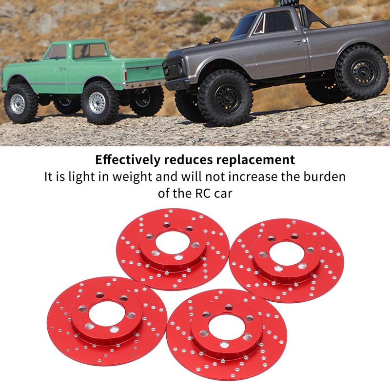 4pcs RC Brake Disc Aluminum Alloy Brake Caliper for 2.2
