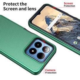 Mocotto for Boost Summit 5G Case with Tempered Glass Screen Protector,Dual Layer Heavy Duty Shockproof Protection (Boost Summit 5G,Dark Green)