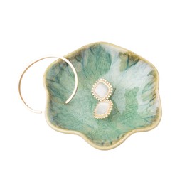 Mecaikru Ring Dish, Ceramic Trinket Tray, Small Dish for Jewelry, Key Bowl, Ring Tray for Jewelry, for Friends Sisters Daughter Mother