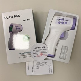 Medical Infrared Thermometer for Adults, Contactless Thermometer, LCD Display, Colour Indicators, 32 Memory Spaces