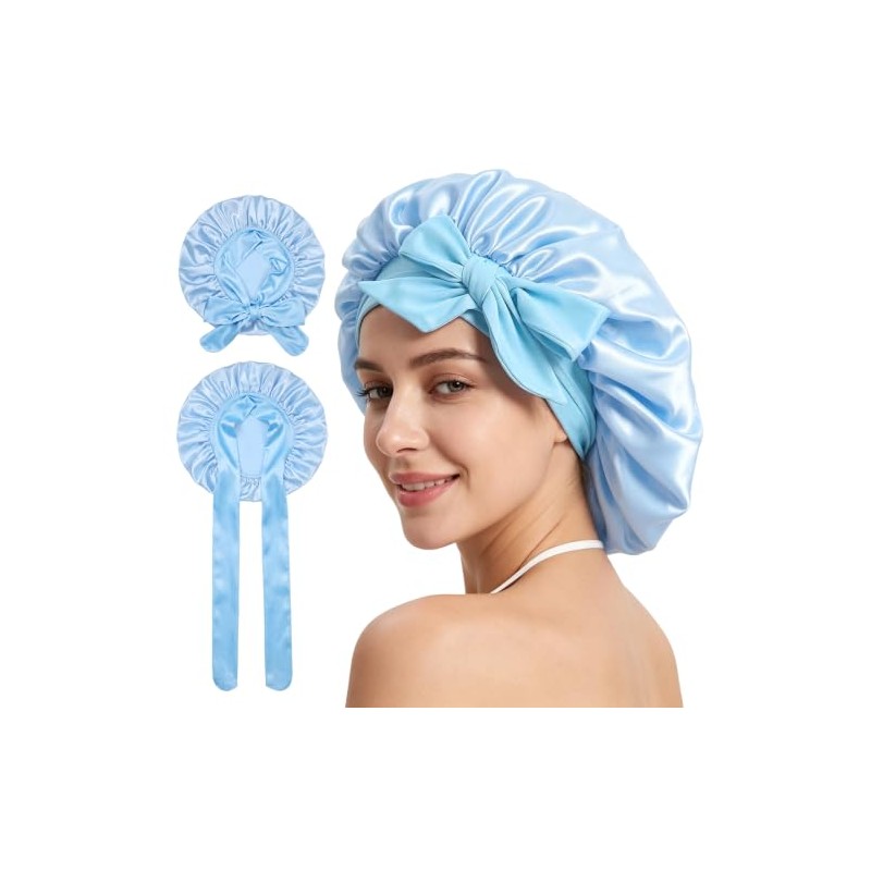 Gorro de Seda para Dormir, Gorro de Pelo Rizado de