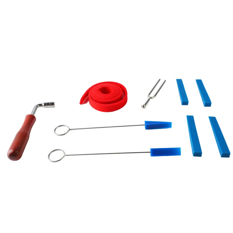 Piano Tuning Tool Set Tuning Wrench Fork Rubber Mute Wool