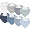Susurration Muslin Baby Drool Bibs 8Pack Soft Triangular Adjustable Baby