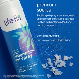 Life-Flo Pure Magnesium Oil for Feet and Body - 100% Pure Magnesium Spray from The Ancient Zechstein Seabed - Magnesium Oil Spray for Feet, Relaxing & Rejuvenating Muscles & Joints - 8 oz