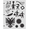 Liquidraw Design Stencils for Crafts, Layering Stencils Scrapbooking Flower Craft