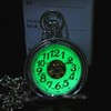 OGLE Waterproof Silver Magnifier Luminous Chain Fob Self Winding Automatic