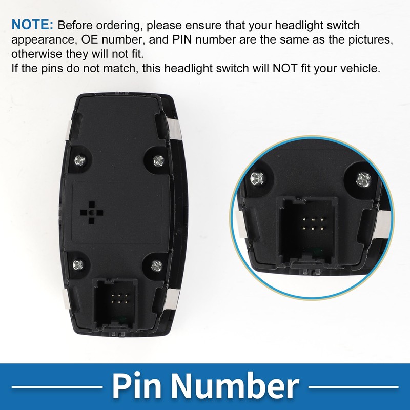 X AUTOHAUX No.CP9Z11654J/HLS1572/1S13817 Headlight Switch for Ford C-Max 2013-2018 Headlamp
