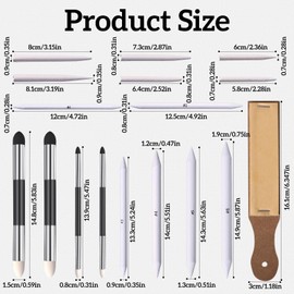 17 PCS Blending Stumps Set,Sketch Drawing Stumps Pencils Tools Blending Sponge Pen Sketch Wiper for Artists, Student Sketch Drawing Tools, Drawing Supplies