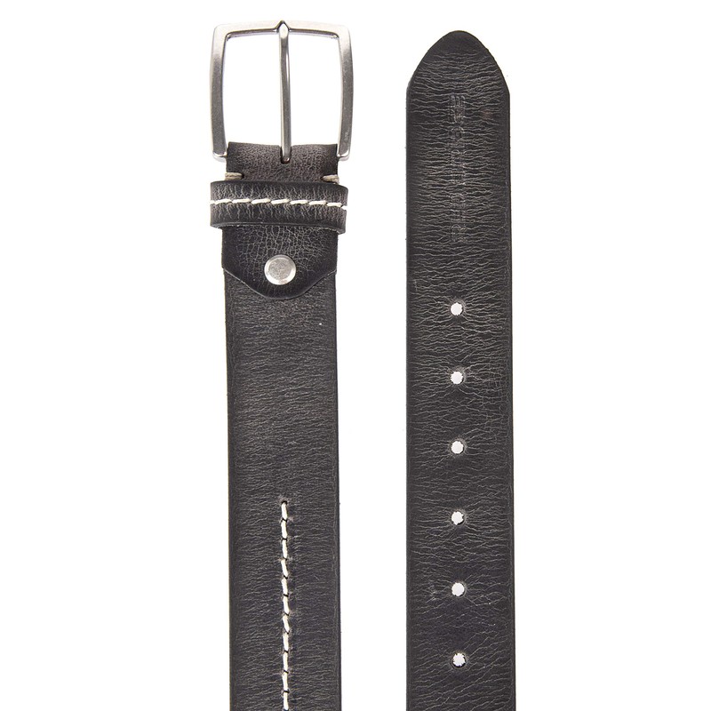 Men's Genuine Leather Belt Used Look Vintage, gray