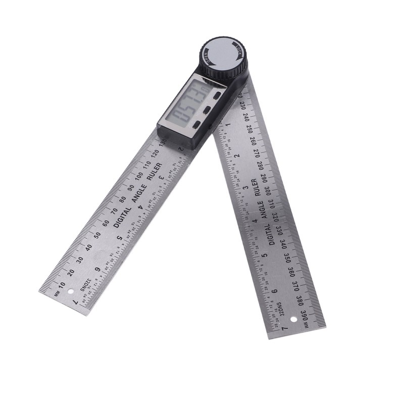 10‑390mm Stainless Steel Electronic Protractor Digital Goniometer Angle Finder Miter