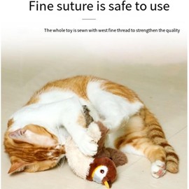 XUDUOO Flapping Bird Cat Toy interactive cat toy, Flying Bird Toy for Cats, Simulated Chirping Bird Cat Toy, Cat Activity Toy for Swatting, Biting, Hunting Kitten Toys
