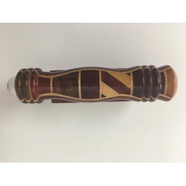 N & J Kaleidoscope Teleidoscope in Padauk Wood, 4 1/2 Inch, Inlaid Woods of Padauk, Ebony, Teak and Jalneem. Handcrafted in U S A !