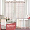 DriftAway Kitchen Curtains Striped Tier Linen Short Windowpane Plaid Cafe