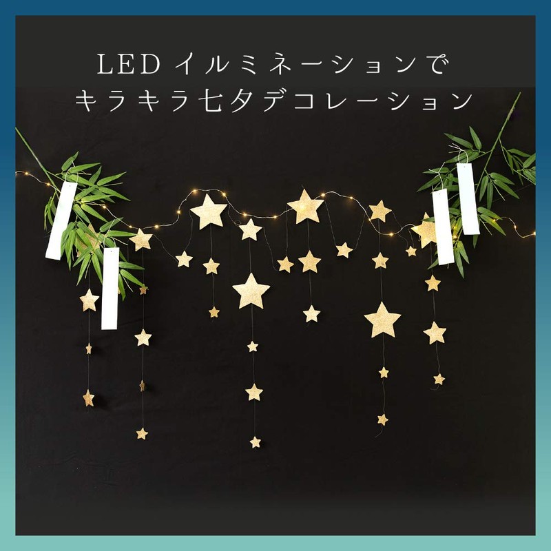 regalo Star Garland, Double Sided (78.7 inches (200 cm), Decoration,