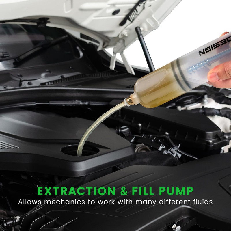 FTIHTRY 200CC Automotive Fluid Extractor Pump with Long Rubber Hose,