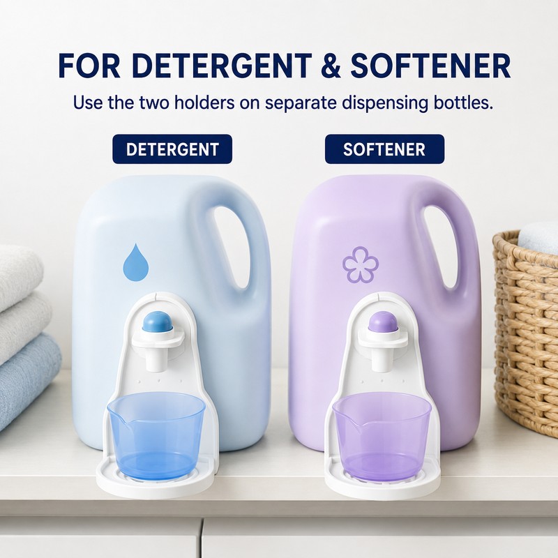 Laundry Detergent Cup Holder for Spill Control – 2PCS Drip