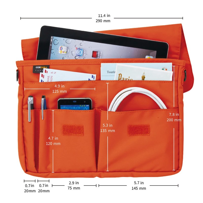 Lihit Lab Smart Fit Carrying Pouch B5 Orange A7576-4