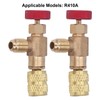 2PCS Refrigeration Control Valve 1/4SAE Male Thread 5/16SAE Female Thread