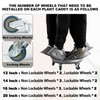 LeafLassie Heavy Duty Plant Caddy with Wheels 12 Inch, 360°