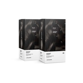 IGK Permanent Color Kit ORIGINAL BROWN - Brown Black 4N | Easy Application + Strengthen + Shine | Vegan + Cruelty Free + Ammonia Free | 4.75 Oz (2 Pack)